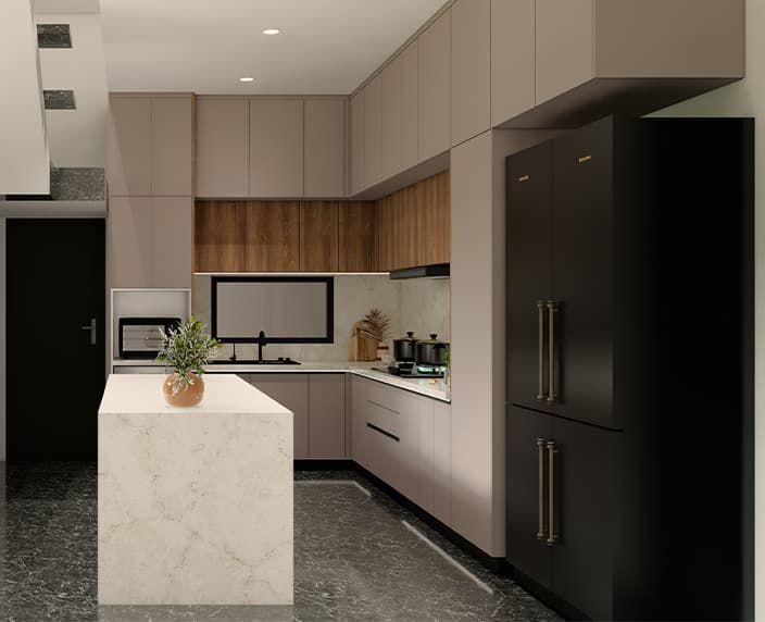 Sleek Monotone — Stainless Steel modular kitchen project by Jumbo SS Kitchens