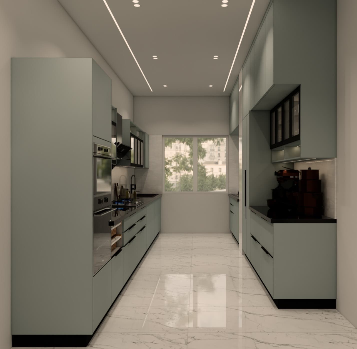 Contemporary Wood — Stainless Steel modular kitchen project by Jumbo SS Kitchens